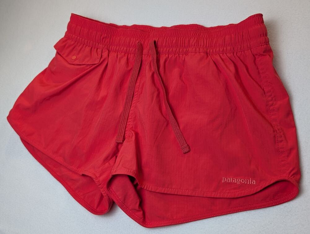Patagonia Elastic Waste Athletic Short Size 2 Coral Like Color